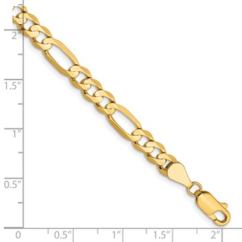 Leslie's 14k 5.5mm Concave Open Figaro Chain — alternate view