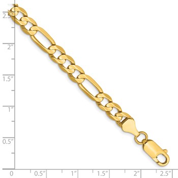 Leslie's 14k 6mm Concave Open Figaro Chain — alternate view