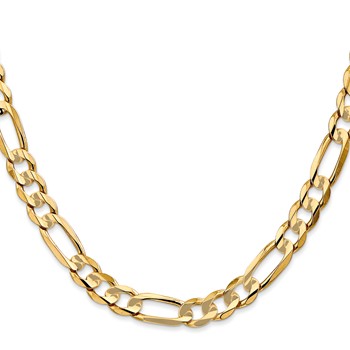 Leslie's 14k 6.75mm Concave Open Figaro Chain — alternate view
