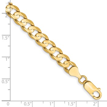 Leslie's 14k 6.75mm Open Concave Curb Chain — alternate view