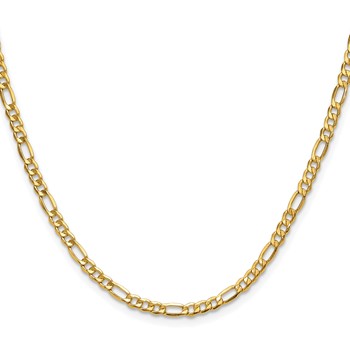 Leslie's 14k 3.5mm Semi-Solid Figaro Chain — alternate view