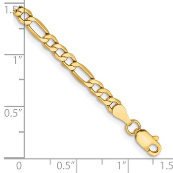 Leslie's 14k 3.5mm Semi-Solid Figaro Chain — alternate view