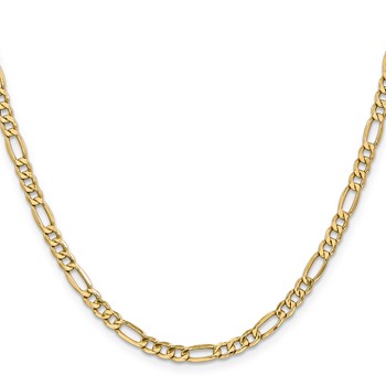 Leslie's 14k 4.2mm Semi-Solid Figaro Chain — alternate view