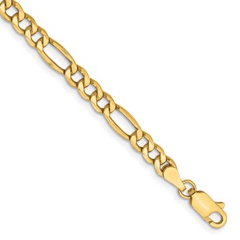 Leslie's 14k 4.2mm Semi-Solid Figaro Chain