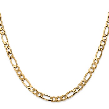 Leslie's 14k 5.75mm Semi-Solid Figaro Chain — alternate view