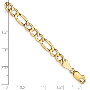 Leslie's 14k 5.75mm Semi-Solid Figaro Chain — alternate view