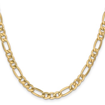 Leslie's 14k 6.25mm Semi-Solid Figaro Chain — alternate view