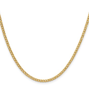 Leslie's 14k 2.5mm Semi-Solid Curb Chain — alternate view