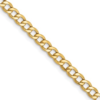 Leslie's 14k 3.35mm Semi-Solid Curb Chain