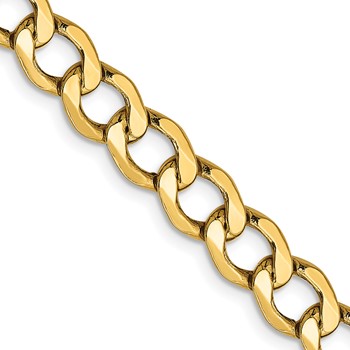 Leslie's 14k 6.5mm Semi-Solid Curb Chain