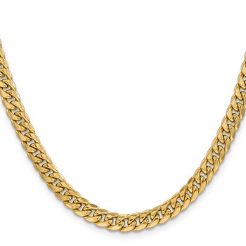 Leslie's 14k 6mm Semi-Solid Miami Cuban Chain — alternate view