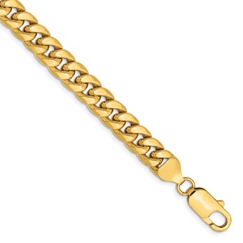 Leslie's 14k 7.3mm Semi-Solid Miami Cuban Chain