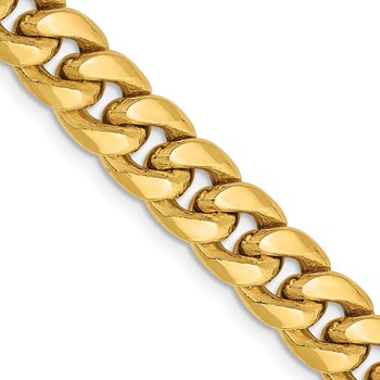 Leslie's 14k 7.3mm Semi-Solid Miami Cuban Chain