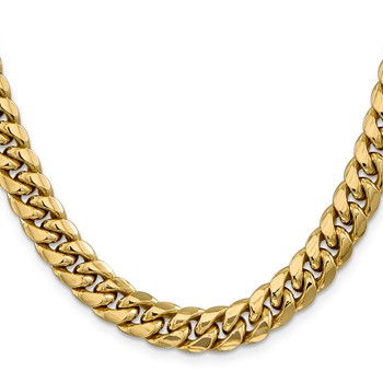 Leslie's 14k 9.3mm Semi-Solid Miami Cuban Chain — alternate view