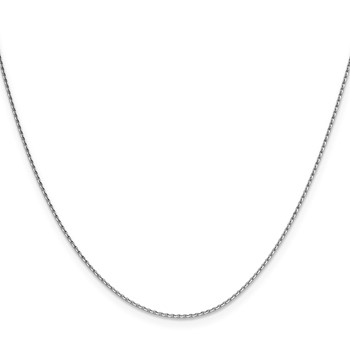 Leslie's 14K White Gold 1mm D/C Oval Link Chain — alternate view