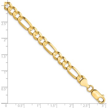 Leslie's 10K 6mm Concave Figaro Bracelet — alternate view