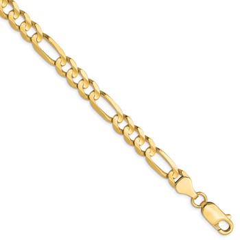 Leslie's 10K 6mm Concave Figaro Bracelet