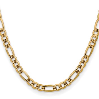 Leslie's 10k 7.5mm Concave Figaro Bracelet — alternate view