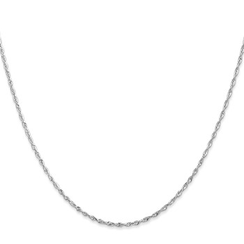Leslie's 10K White Gold 2.5mm Diamond-Cut Lightweight Rope Chain — alternate view