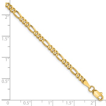 Leslie's 10K 3mm Concave Figaro Chain Anklet — alternate view