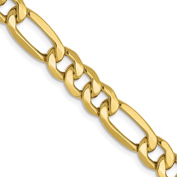 Leslie's 10K 6.6mm Semi-Solid Figaro Chain