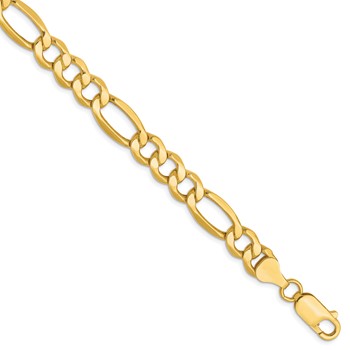 Leslie's 10K 7.3mm Semi-Solid Figaro Chain