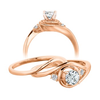 Ladies Rose Gold Engagement Ring Mounting