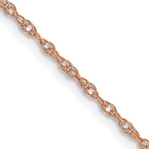 14k Rose Gold 1.15mm Carded Cable Rope Chain
