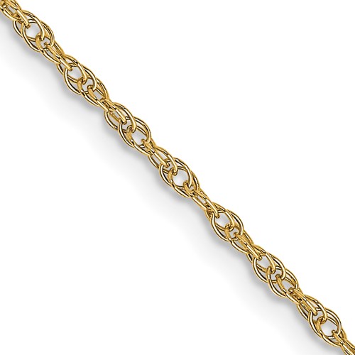10k 1.15mm Carded Cable Rope Chain