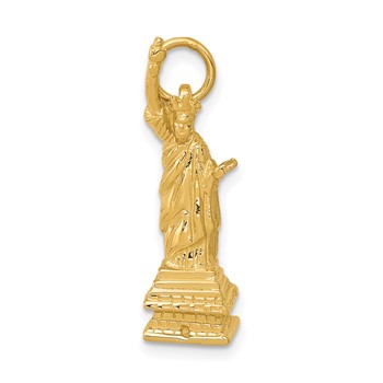 14k  3-D Statue Of Liberty Charm — alternate view