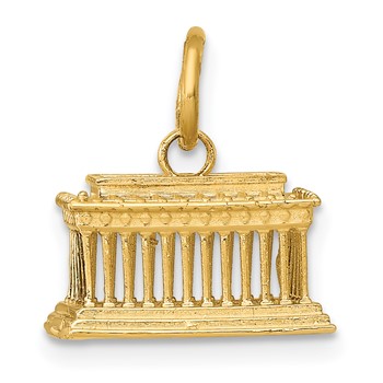 14k 3-D Lincoln Memorial Charm