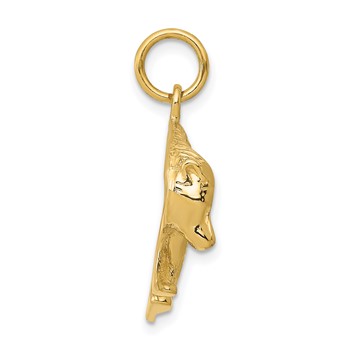 14k Bear Charm — alternate view