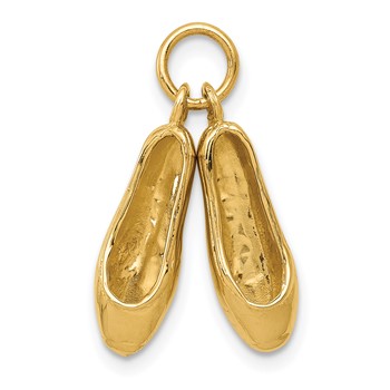 14K 3-D Ballet Slippers Charm