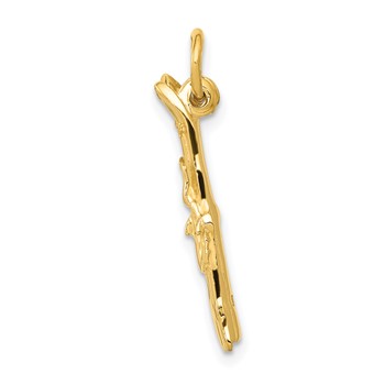 14K 3-D Pair Of Skis Charm — alternate view