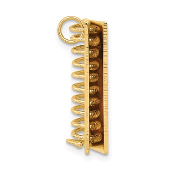 14k 3-D Passport Opens Charm — alternate view