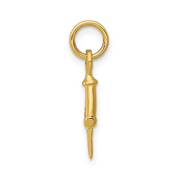 14k Doctors Syringe Charm — alternate view