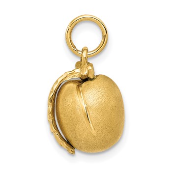 14k 3-D Peach Charm — alternate view