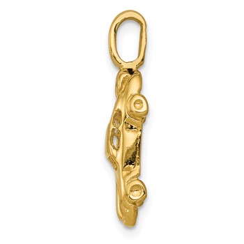 14k 3-D Sports Car Charm — alternate view