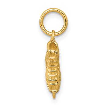 14K  3-D Ice Skate Charm — alternate view