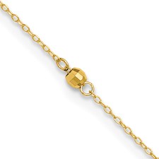 Image of 14K Mirror Beads 9in Plus 1in Ext Anklet