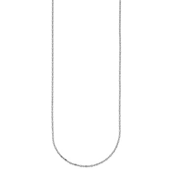 Sterling Silver Italian Made Platinum-plated Palline 16 inch with a 2 inch extention Chain — alternate view