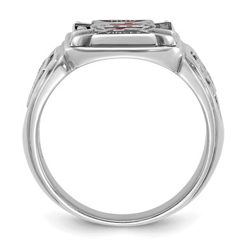10kw IBGoodman Mens Knights Templar Enameled Masonic Ring — alternate view