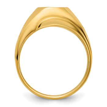 IBGoodman 14k Men's Polished and Grooved Blue Lodge Master Masonic Ring Mounting — alternate view