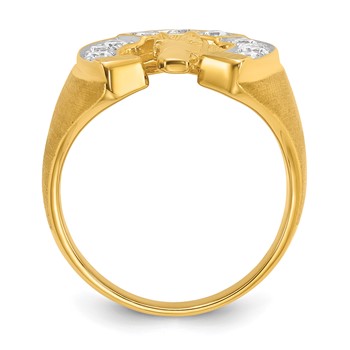 IB Goodman 14k Two-tone Mens Satin Horse and Horseshoe Diamond Ring Mounting — alternate view