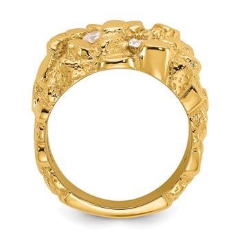 18k IBGoodman Lab Grown VS/SI+ G+ Dia Men's Nugget Ring — alternate view