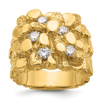 18k IBGoodman Lab Grown VS/SI+ G+ Dia Men's Nugget Ring