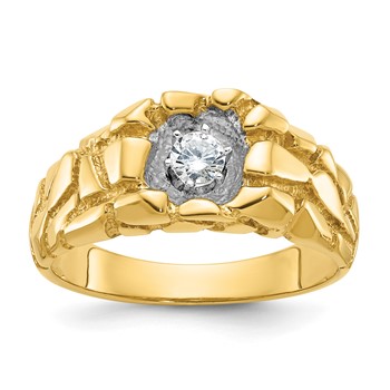 IB Goodman 14k Mens Diamond Nugget Ring Mounting