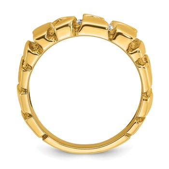 10k IBGoodman Men's Cluster Diamond Nugget Ring Mounting — alternate view