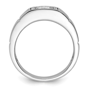 IBGoodman 14k White Gold 1 carat Lab Grown Diamond VS/SI+ G+ Complete Men's Ring — alternate view