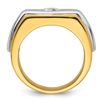 IBGoodman 14k Two-tone Polished and Satin Men's Ring Mounting — alternate view